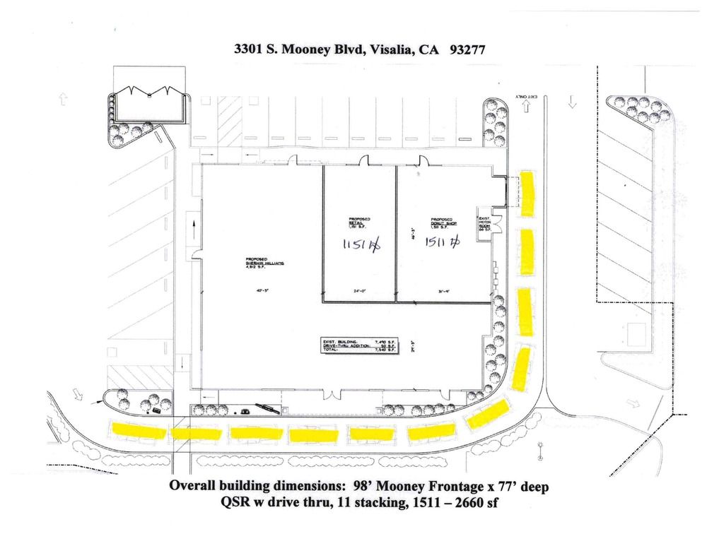 Retail/Restaurant Space: 3301 S Mooney Blvd, Visalia, CA 93277